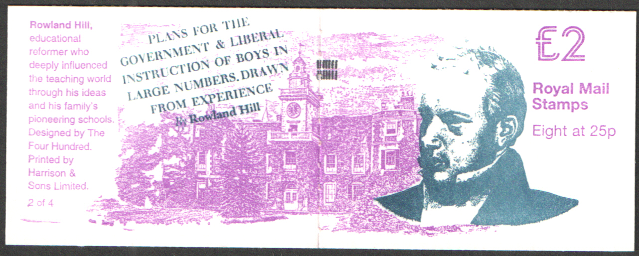 (image for) FW5 / DB15(31) + BMB Perf I1 Rowland Hill No.2 £2 Folded Booklet - Click Image to Close